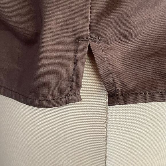 Everlane Boxy Long Sleeve Button Down Shirt Women XS BrownThe Woven Pajama Top - Picture 7 of 9